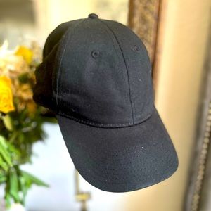H&M Solid Black Adjustable Baseball Cap